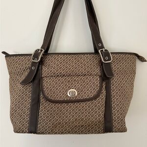 Talbots Brown and Tan Patterned Tote